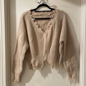 Oversized cropped sweater